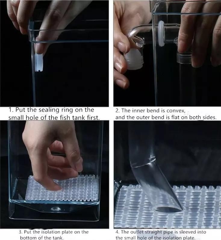 Customized Acrylic Fish Tank External Filter Can Be Placed on The Desktop
