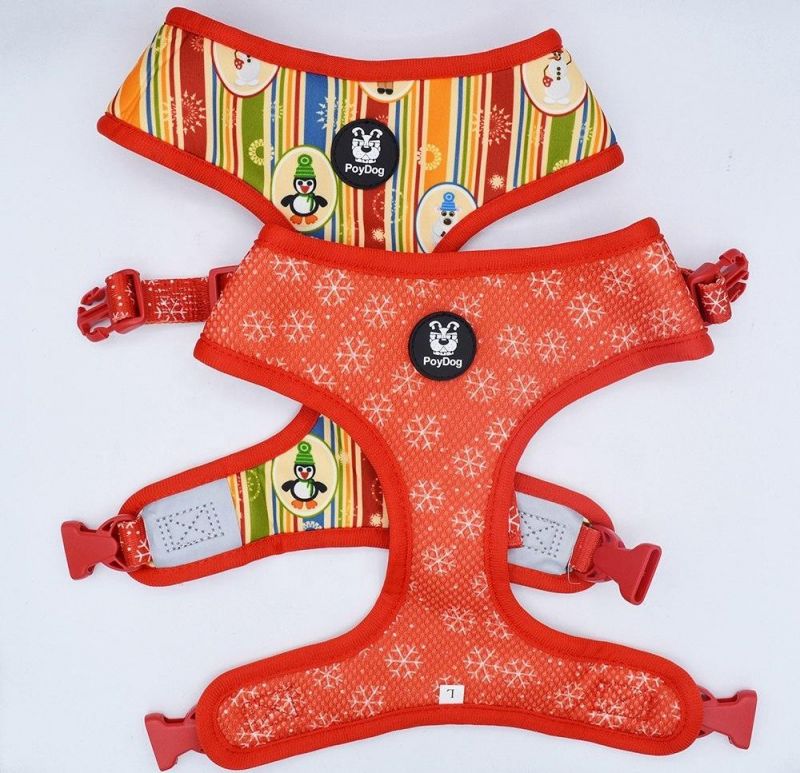 2021 Hot Sale Reversible Dog Harness Custom Pattern Pet Harness Dog Harness Custom Label