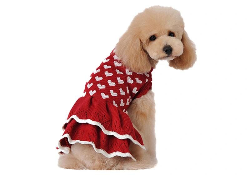 Beautiful Princess Dog Sweater Dress Pet Sweater