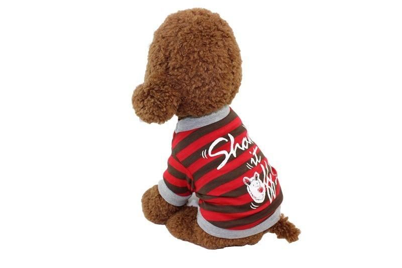 Spring Summer Pet Clothing Cotton English Printed Cat Dog Clothes