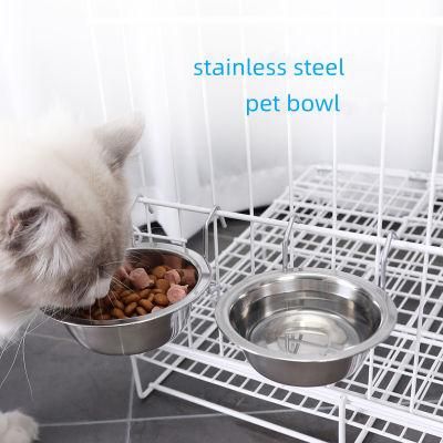 New Arrial Pet Accessory Quality Dog Product Hanging Stainless Steel Dog Bowl