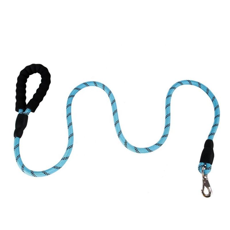Nylon Rope Reflective Dog Leash Highly Reflective Threads Strong