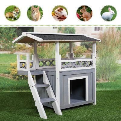 Luxury Wooden Dog House Dog Kennel with Veranda