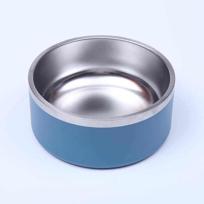 Wholesale Large Capacity Dog Food Basin Stainless Steel Round Pet Bowl