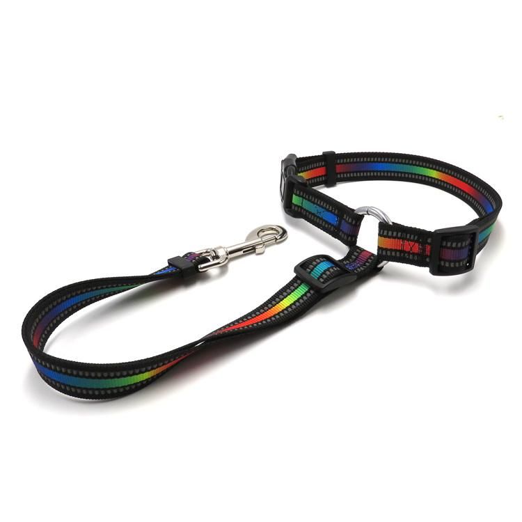 Nylon Soft Padded Dog Collar Custom Reflective Strap Pet Collars and Leashes Set