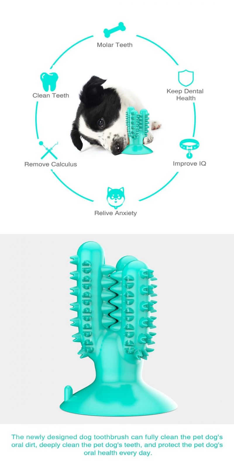 Dog Teeth Cleaning Molar Toy Doggy Brush Silicone Dog Toothbrush