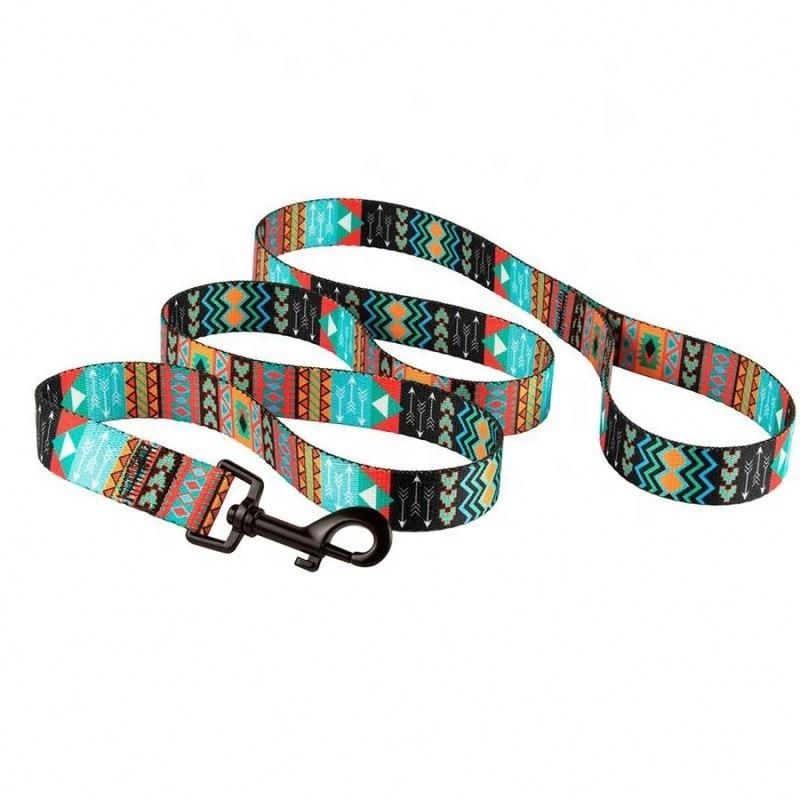 Pet Leashes Tribal Pattern Durable Walking Nylon Breakaway Dogs Reflective Lights Personalized Quick Release Print Padded/Pet Toy/Dog Harness/Pet Accessory