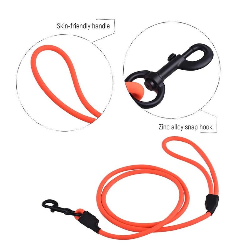 PVC Round Dog Leashes Training Dog Waterproof Deodorant Dog Working Leash Rope Harnesses