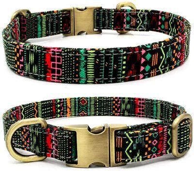 Double-Layer Sewing Canvas Fashion Dog Collar
