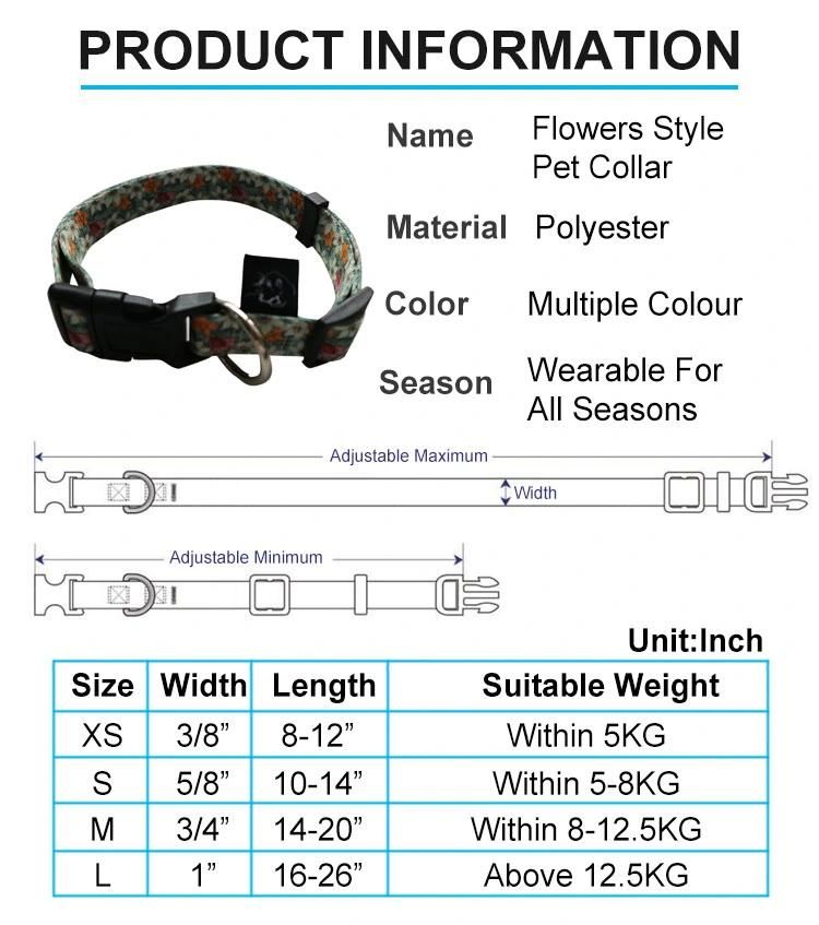 Wholesale Soft New Designer Luxury Waterproof Polyester Custom Dog Collar and Leash Set