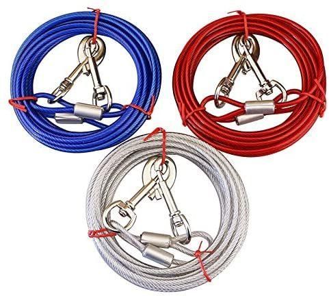 Dog Products, Updated Version Easily Visible Resist Rust Dog Leash Dog Tie-out Cable