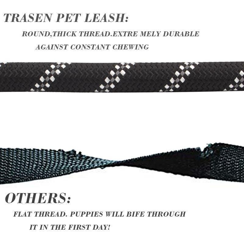 Large Dog Rope Reflective Leash Walking Pet Collar Traction Round Climbing Nylon Traction Leash