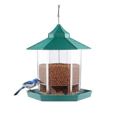 Outdoor Hanging Plastic Pavilion-Shaped Bird Feeder