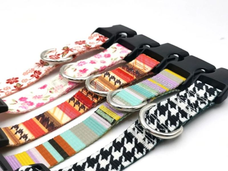 Free Design DIY Printed, Variety Materials Optional Luxury Style Light Weight Pet Collar