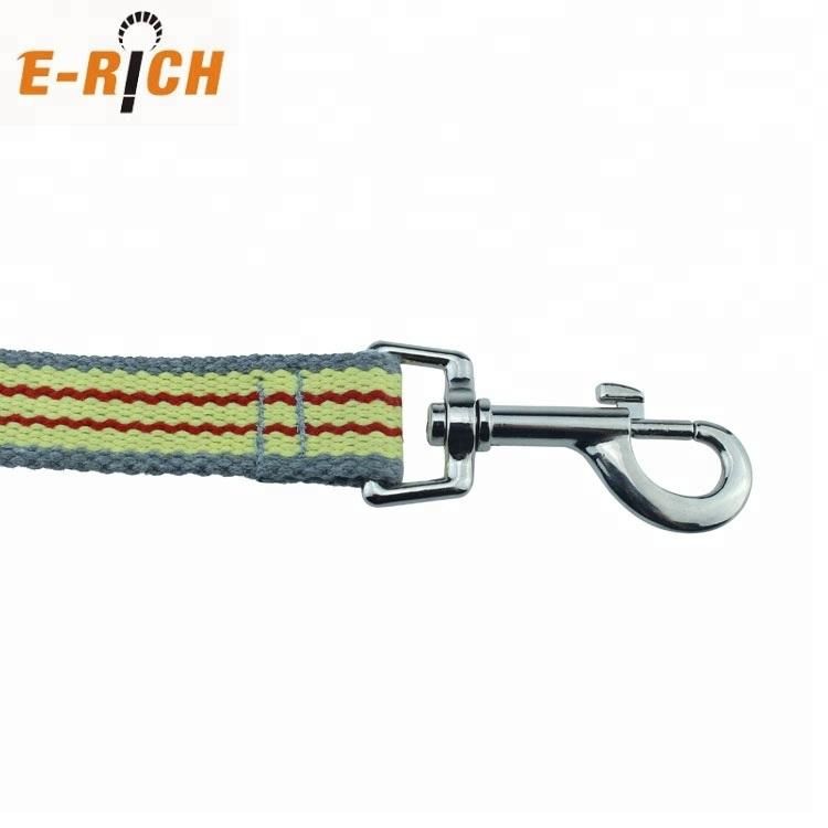 Factory Wholesale Stripe Cotton Pet Dog Leash Lead for Outdoor