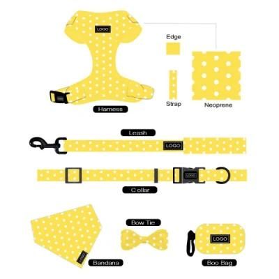 High Quality Professional Pet Supplies Custom Print Dog Harness and Leash Set/Dog Accessories