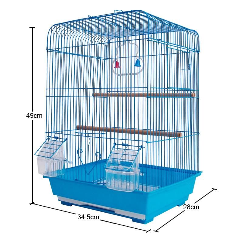 Small Square Iron Outdoor Indoor Parrot Breeding Bird Cage Pet Carrier with Handle