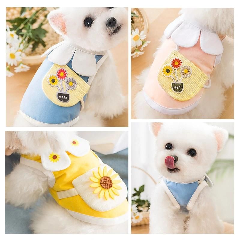 New Arrival Fashionable Cotton T-Shirt Solid Color Teddy Sports Hoodie Dogs Jacket Apparel Pet Cloth
