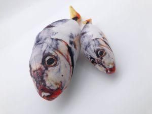 Size S 3D Brined Fish Stuffed PP Cotton Plush Toy Cat Toys Baby Toy for Cat