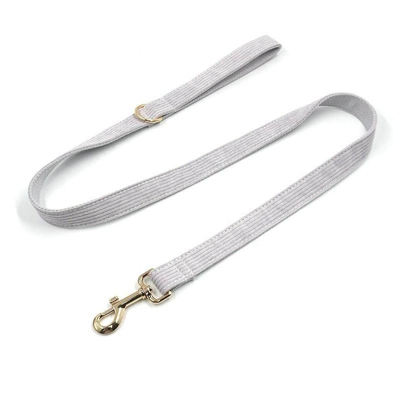 Durable Metal Buckle Dog Collar Leash Soft Corduroy Dog Collar Metal Gold Hardware Custom Logo Wholesale Bulk Buy OEM Dog Collar