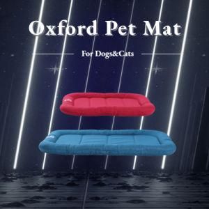 Factory Hot Sale Dark Green Square Oxford Material Curling Pot Pet Bed