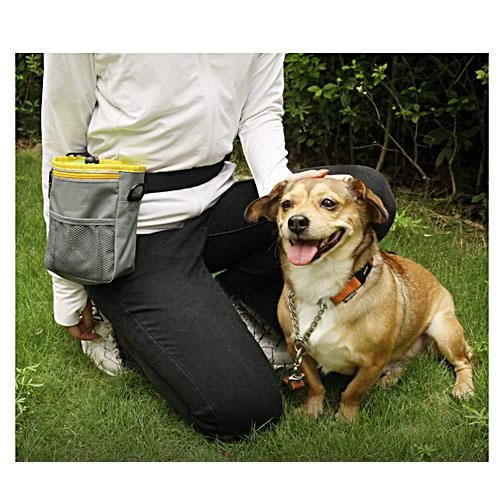 Dog Treat Training Pouch Bag, Adjustable and Removable Extra Long Waist Belt Shoulder Strap