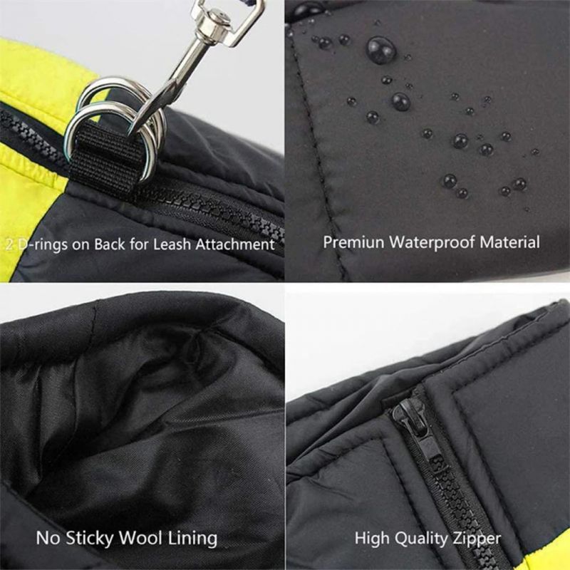 Highlight Green Pet Coat Winter Dog Clothes