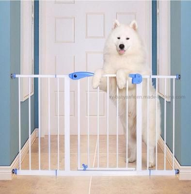 Metal Safety Dog Gate Walk Through 99cm Height Pet Gate