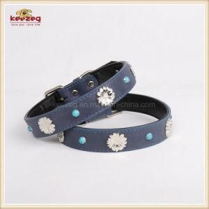 Bronze Sunflower Quality Leather Dog Products /Pet Collar Kc0164