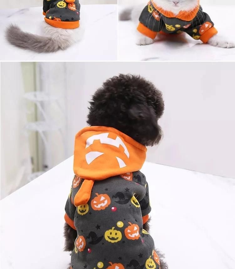 Dog Pumpkin Halloween Costume Luxury Pet Clothing Cute Puppy Clothes