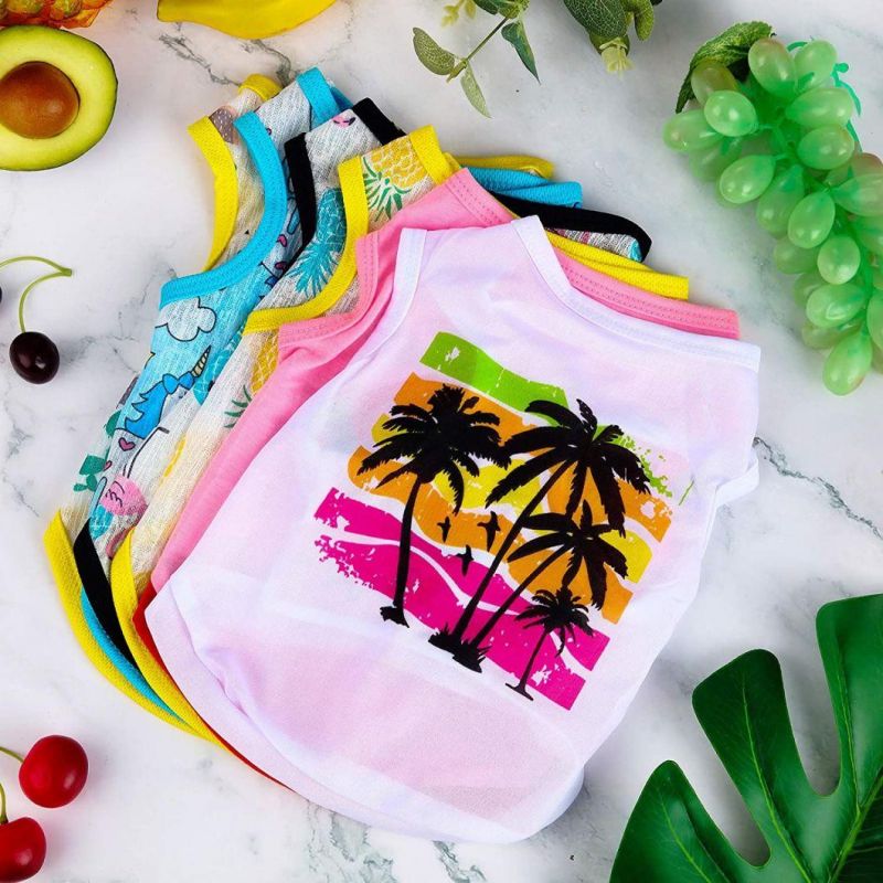 Soft Breathable Printed Pet Clothing for Small Puppy