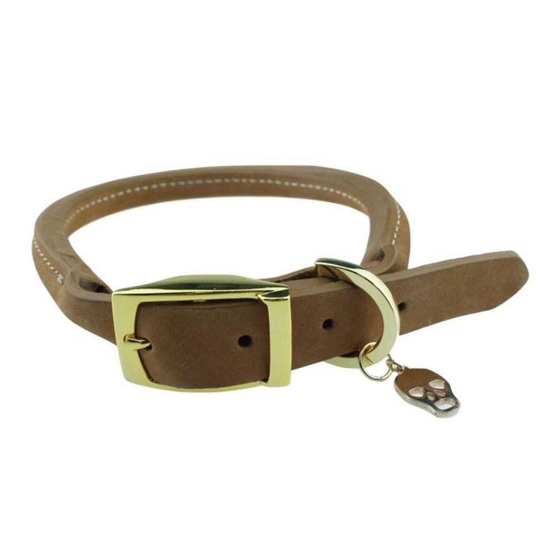 Wholesale Handmade Leather Dog Collars Plain Leather Pet Necklace