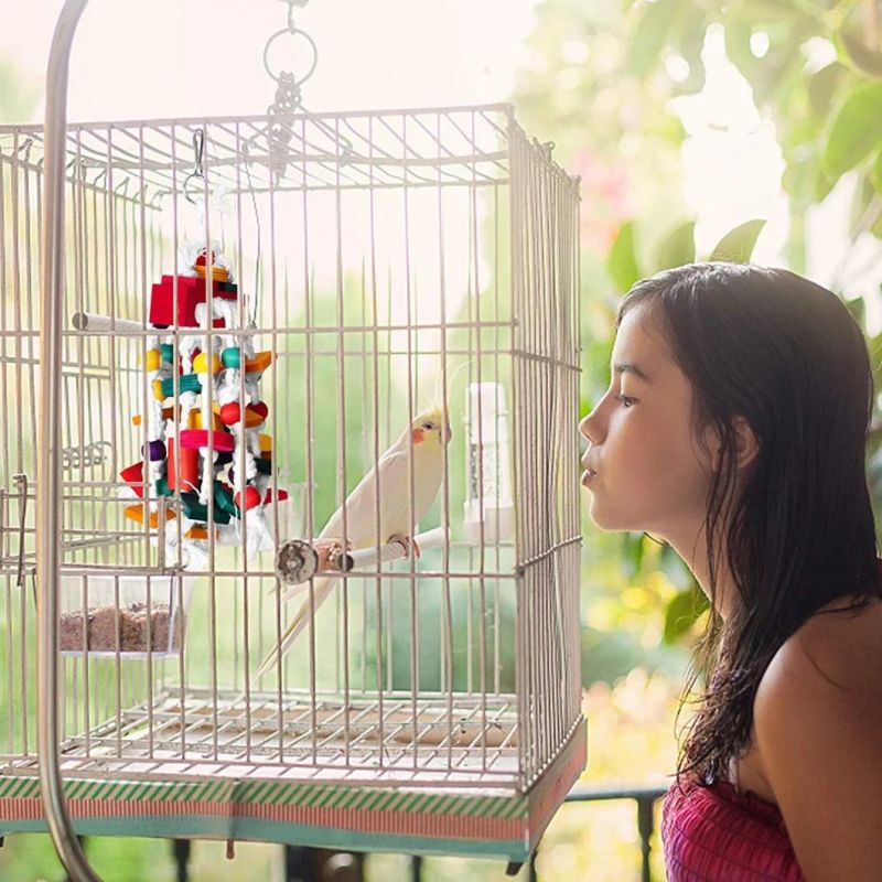 Amazon Bird Cage Bite Non-Toxic Wooden Block Bird Parrot Toys for Small and Medium Parrots and Birds Parrot Toy