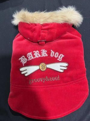 &quot;Bark Dog&quot; Fur Cap Collar Pet Products Dog Hoodie Wholesale Dog Clothes
