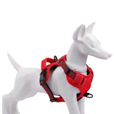 Reflective Vest Harness with 2 Leash Attachments and Easy Control Handle