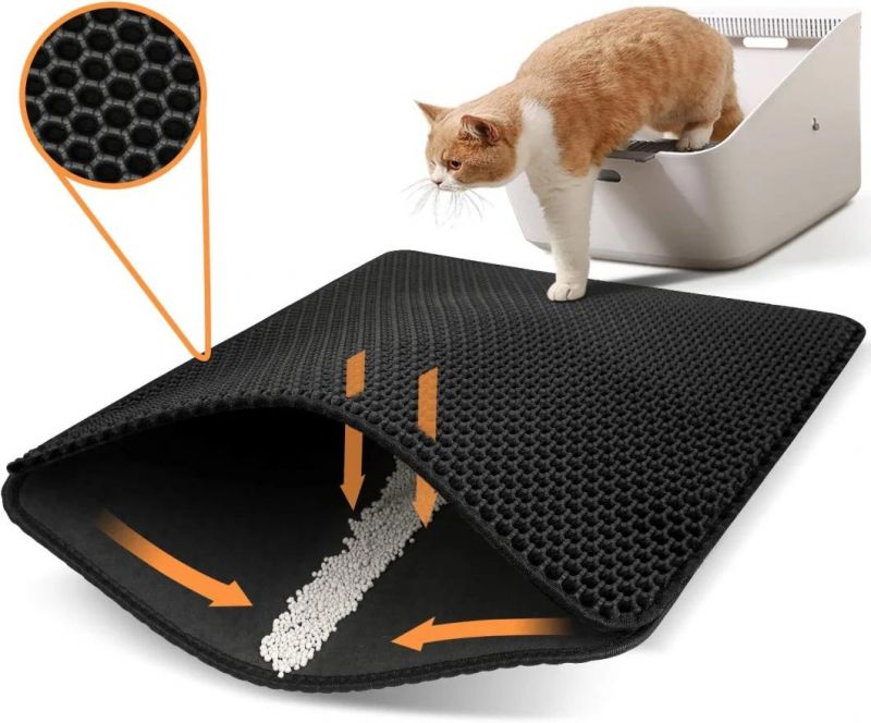 High Quality Customized Waterproof Mat-Super Size Double-Layer Durable Honeycomb Cat Litter Box Mat