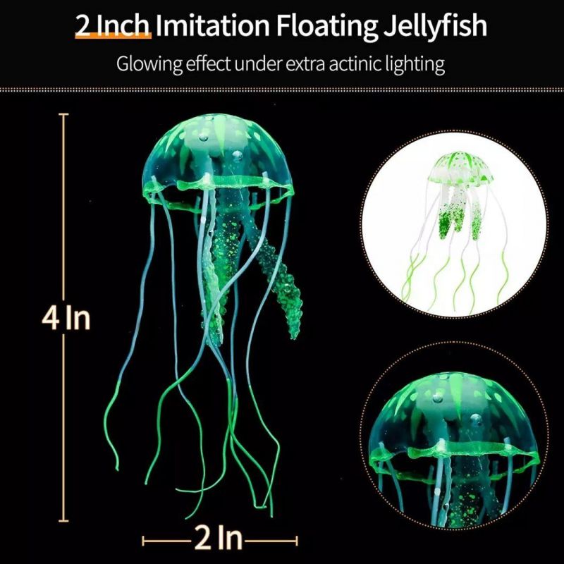 Amazon Hot Selling Silicone Artificial Jellyfish Coral Plant Ornament