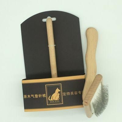 Pet Comb with Wooden Handle for Cat Massage Comb Pet Dog Hair Removal Knotting Comb
