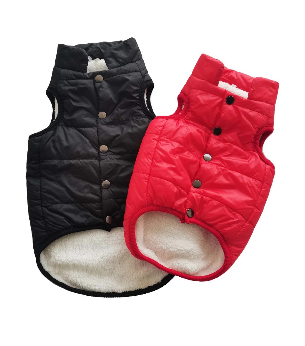 Fashion Warm Botton Vest Coat Dog Accessories Apparel Pet Clothes