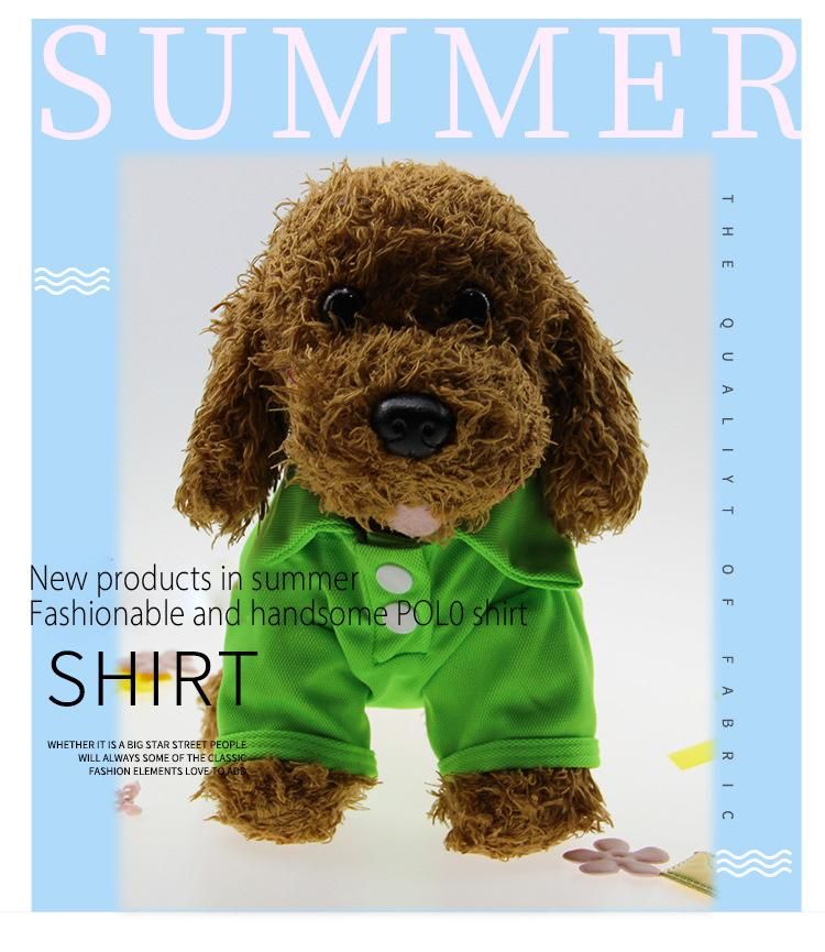 Accept Custom Patterns and Brand Logo Pet Puppy Soft Lightweight Dog Polo Tshirts Clothes