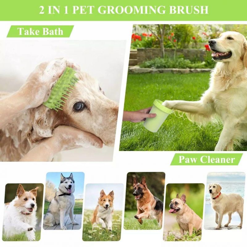 Custom Logo Outdoor Dirty Dogs Travel Portable Washing Cup Foot Pet Washer Cat Dog Paw Cleaner for Dogs