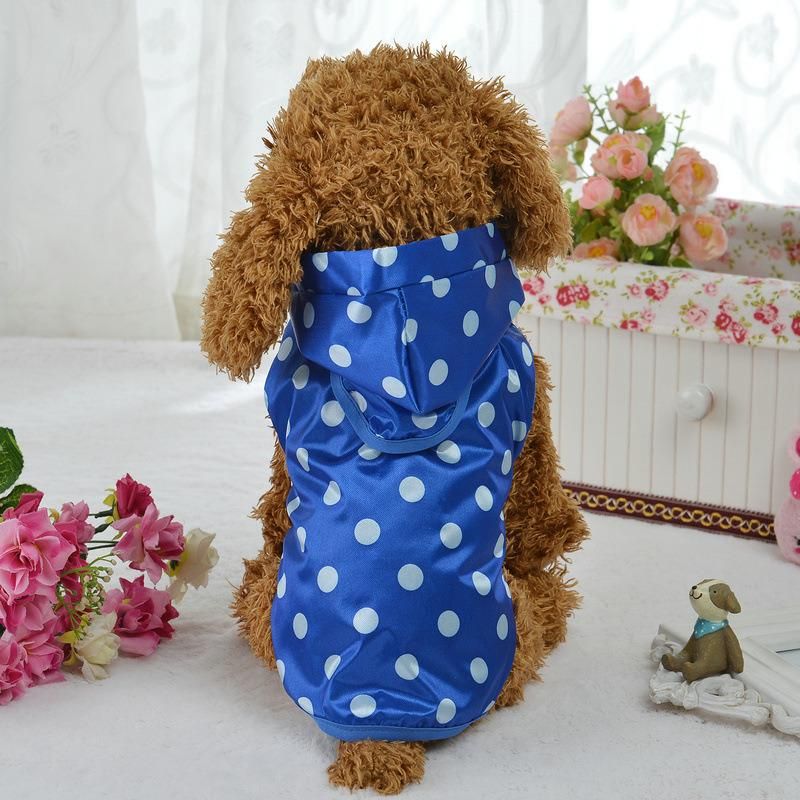Xs XL Dog Rain Coat Dog Clothes Waterproof Color Spots Pet Dog Poncho Raincoat with Package Bag