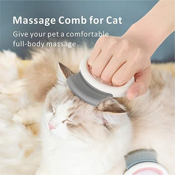 Removal Massaging Shell Comb Soft Deshedding and Shedding Matted Fur Remover Massage Cat Comb