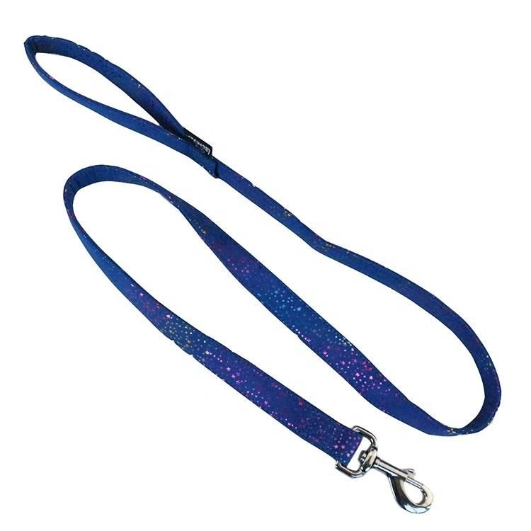 Factory Price Custom Printed Pattern PU Leather Dog Lead and Pet Collar Leash