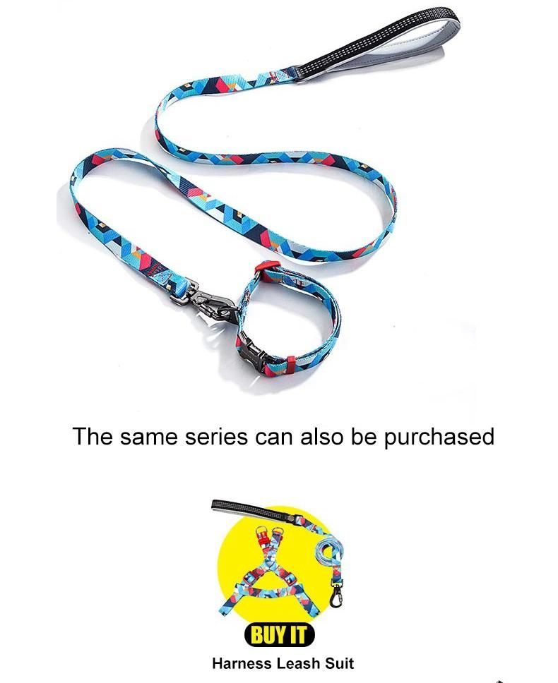 Wholesale Customized Thick Sublimation, Quick Release Leash Metal Hook Training Dog Collar Set