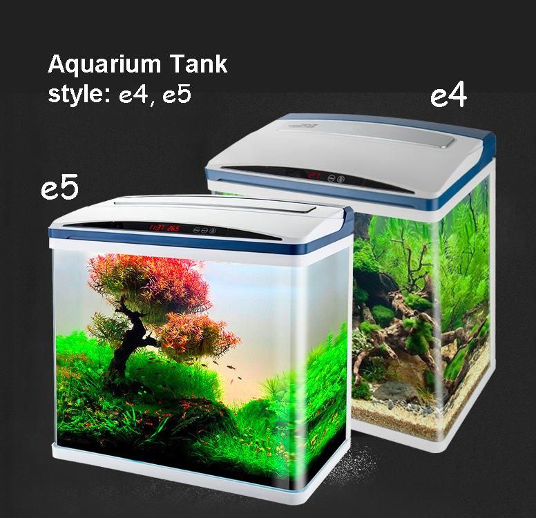 15-Gallon Aquarium Kit with Time Water Temperature Shown on Cover