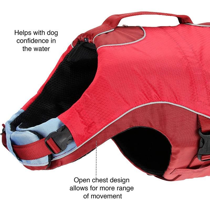 Life Jacket Safety Doggy Floats Reflective Adjustable with Two Control Handles for Small, Medium, Large Pets