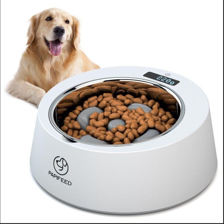 Amazon Best Selling Smart Stainless Steel Weighting Slow Feeder Dog Bowl Water Bowl