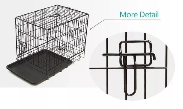 Metal Foldable Dog Cage Large Space for Pet Dog Carrier