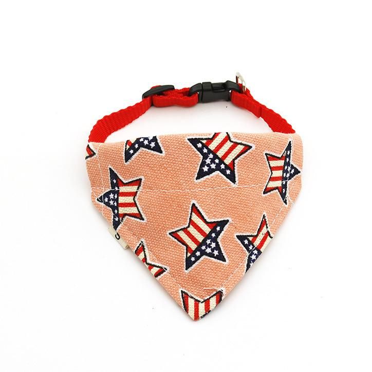 Wholesale Multiple Sizes Cotton Polyester Triangle Collar Bandana Dog Scarf Bandanas Bibs for Dogs Puppies